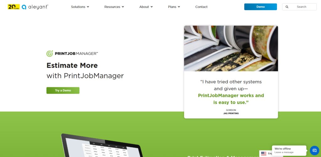 Aleyant PrintJobManager