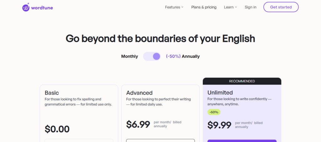 Wordtune Premium