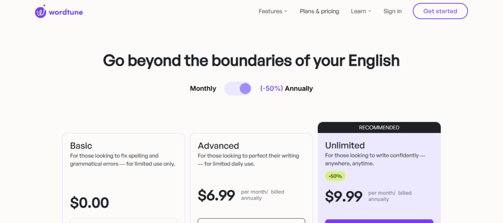 Wordtune Premium