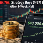 Breaking: Strategy Buys $43M Bitcoin After 1-Week Halt