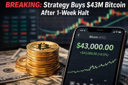 Breaking: Strategy Buys $43M Bitcoin After 1-Week Halt