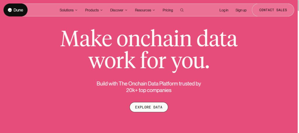 10 Best Onchain Trackers for Smart Money Accumulation Phases 8 Dune Analytics