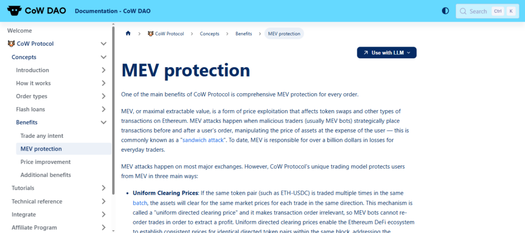 10 Best Multi-Chain MEV Boost Bots for Slippage Protection 3 MEVBlocker (CoW Protocol)