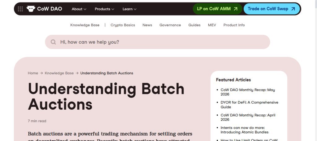 CoW Protocol Batch Auctions