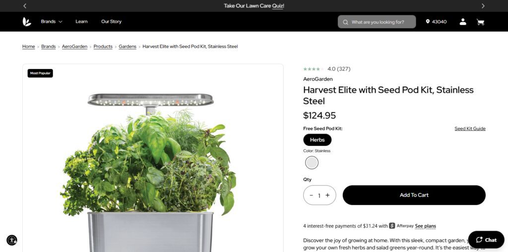 10 Best Smart Home Hydroponic Herb Gardens with UV Light 3 AeroGarden Harvest Elite