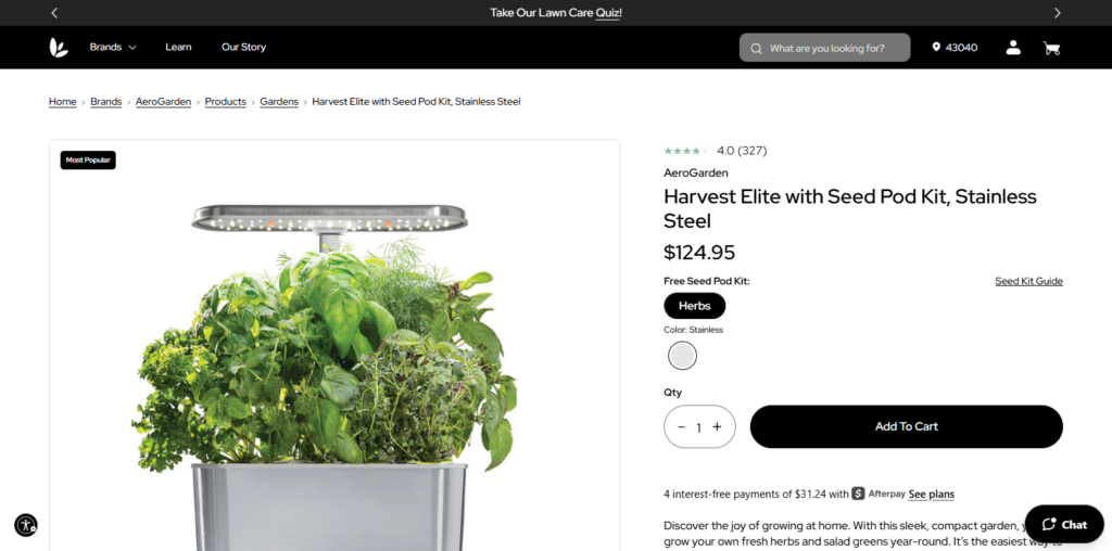 AeroGarden Harvest Elite