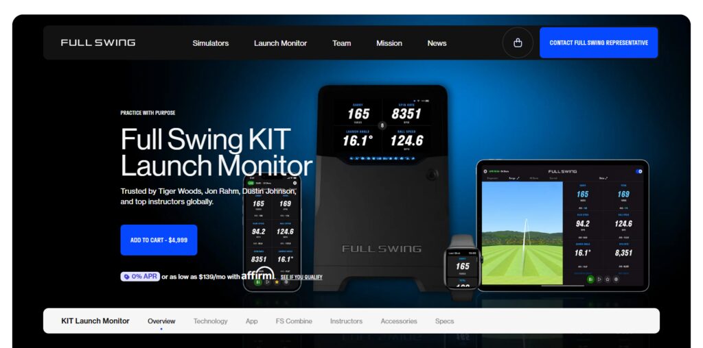 10 Best Professional Golf Simulators for Home Basement 4 Full Swing Kit / Full Swing Sim