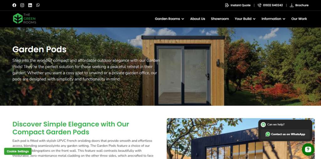 Green Garden Rooms Office Pod