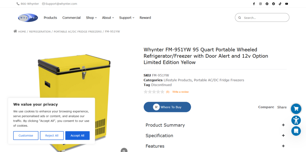 Whynter FM Series