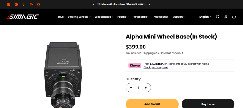 10 Best Direct-Drive Sim Racing Wheels for Realistic Feel 6 Simagic Alpha Mini