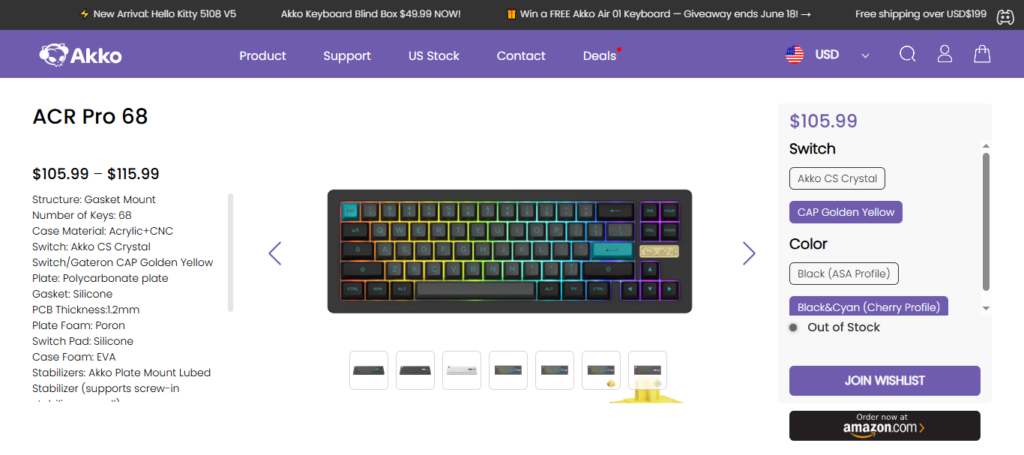 10 Best Custom Mechanical Keyboard Builders for Hot-Swap 10 Akko ACR Pro Hot‑Swap