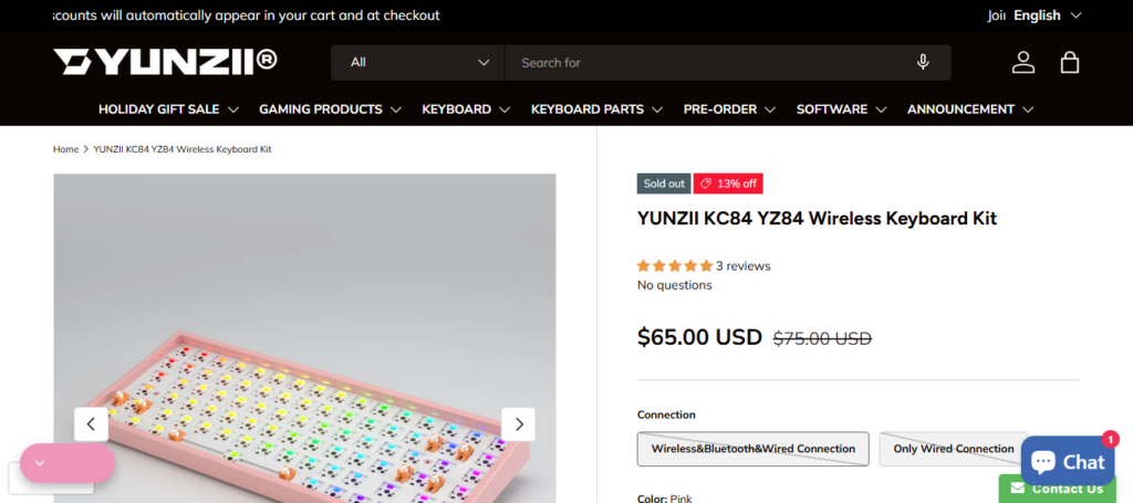 10 Best Custom Mechanical Keyboard Builders for Hot-Swap 9 Yunzii KC84 / KC96