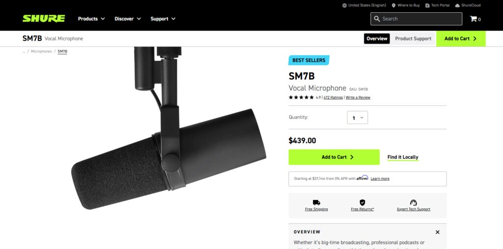 10 Best Professional XLR Microphones & Audio Interfaces 2026 2 Shure SM7B