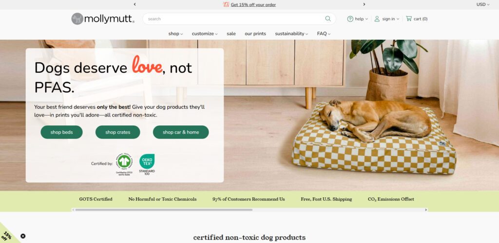 Molly Mutt Organic Bed