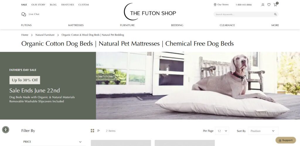 The Futon Shop Organic Pet Bed
