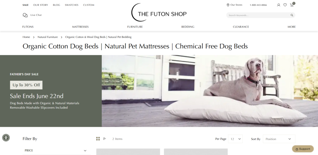 The Futon Shop Organic Pet Bed