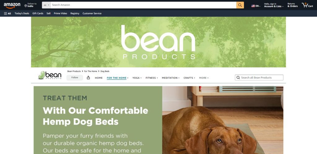 Bean Products Organic Pet Bed