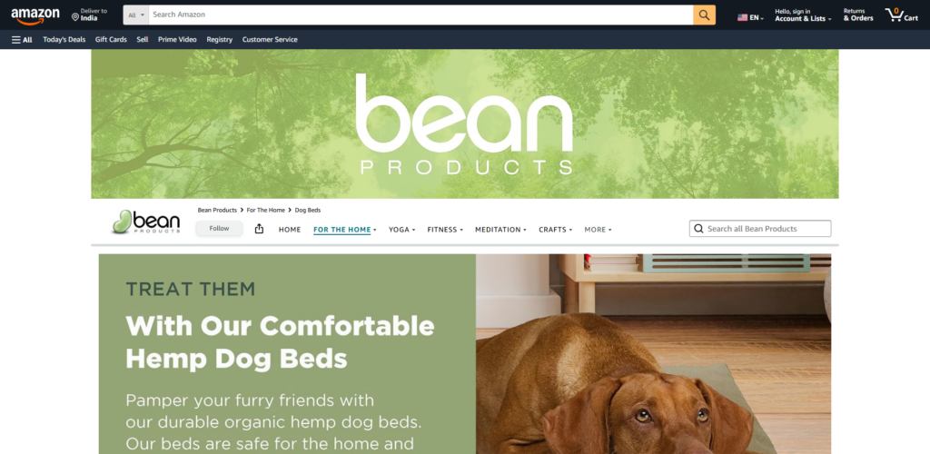 Bean Products Organic Pet Bed