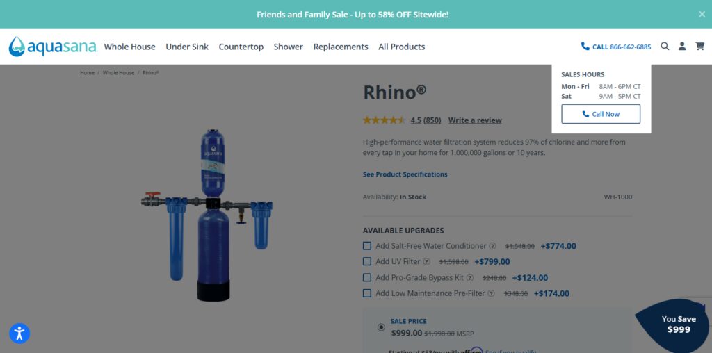Aquasana Rhino Smart Whole House System