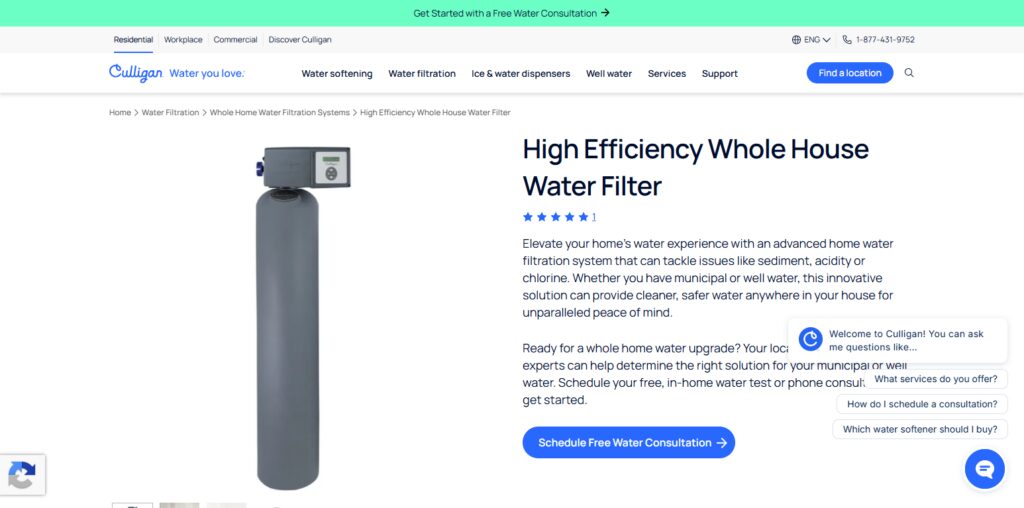 Culligan Smart HE Whole House System 