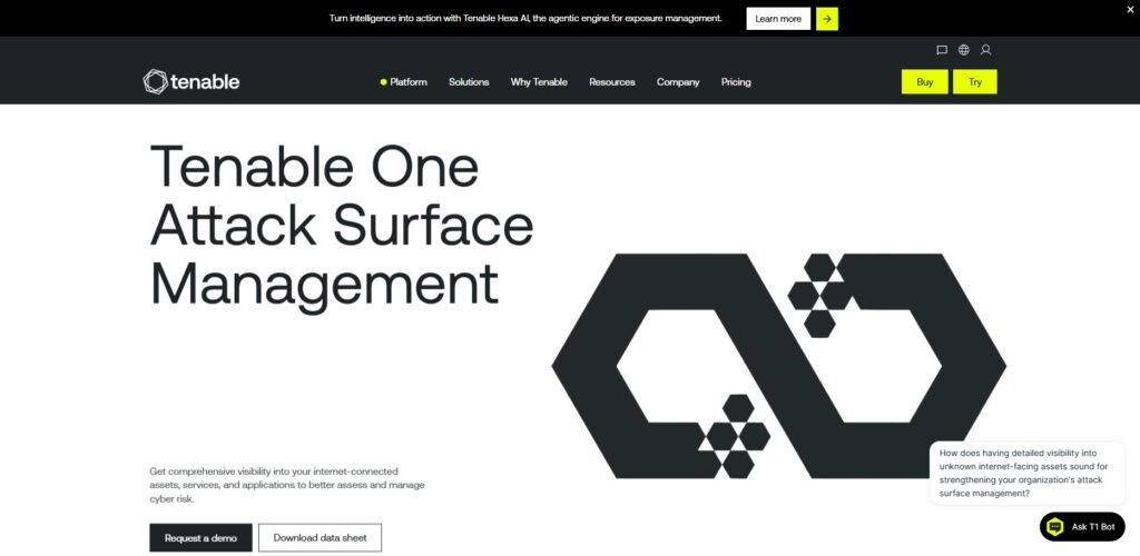 10 Best Attack Surface Management (ASM) Tools for FinTech Companies 6 Tenable Attack Surface Management