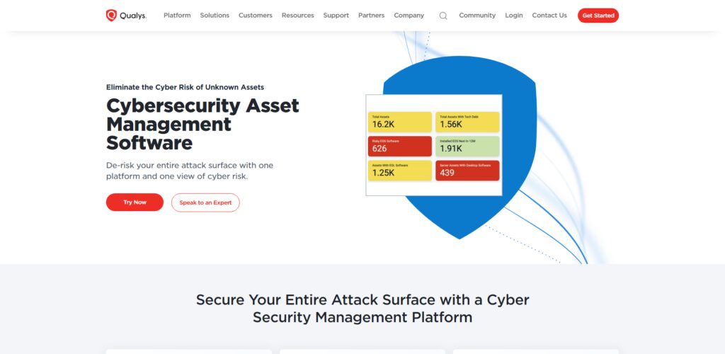 10 Best Attack Surface Management (ASM) Tools for FinTech Companies 10 Qualys CyberSecurity Asset Management