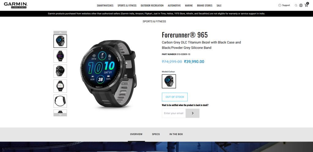 Garmin Forerunner 965