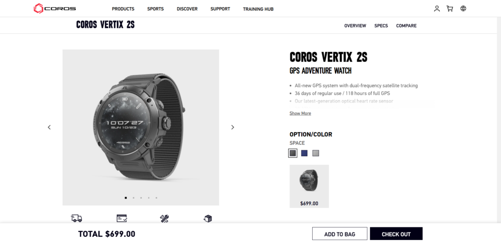 COROS Vertix 2