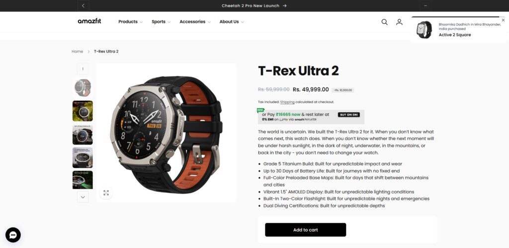 Amazfit T-Rex Ultra