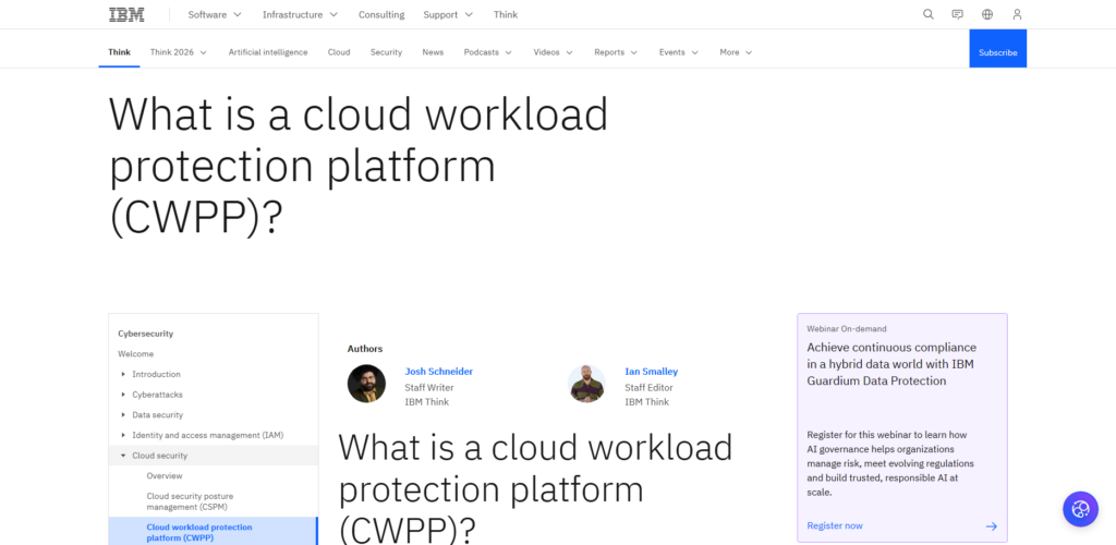 10 Best CWPP Tools for Banking Cloud Security (2026) 10 IBM Security CWPP