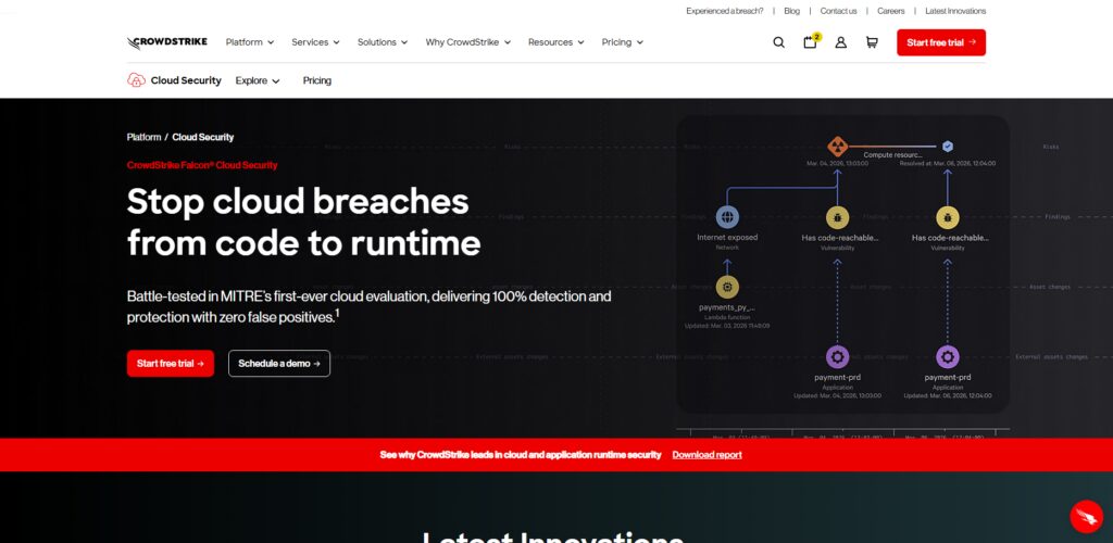 10 Best CWPP Tools for Banking Cloud Security (2026) 5 CrowdStrike Falcon Cloud Security