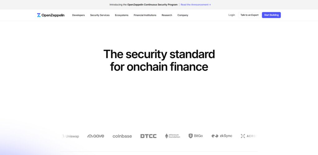 10 Best Smart Contract Auditing Platforms for High-TVL Web3 5 OpenZeppelin Security