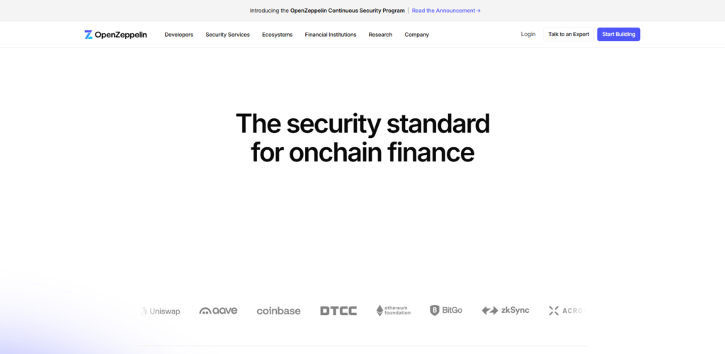 10 Best Smart Contract Auditing Platforms for High-TVL Web3 5 OpenZeppelin Security