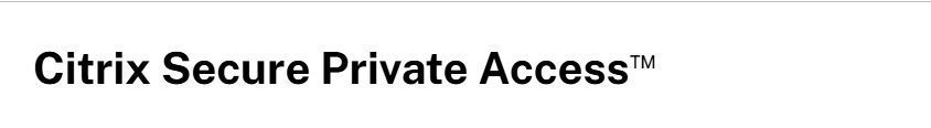 Citrix Secure Private Access