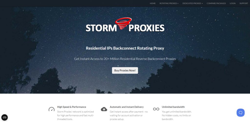 Storm Proxies Residential