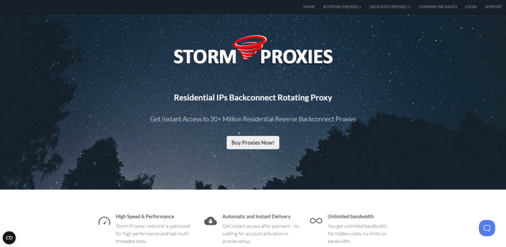 Storm Proxies Residential