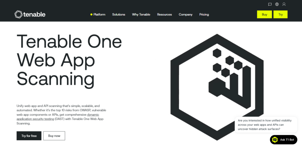 Tenable Web App Scanning