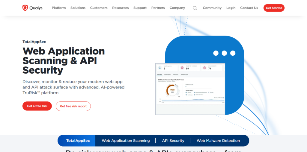 Qualys Web Application Scanning (WAS)