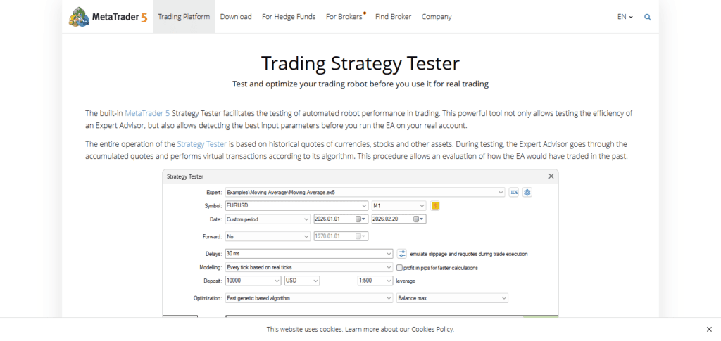 MetaTrader 5 Strategy Tester