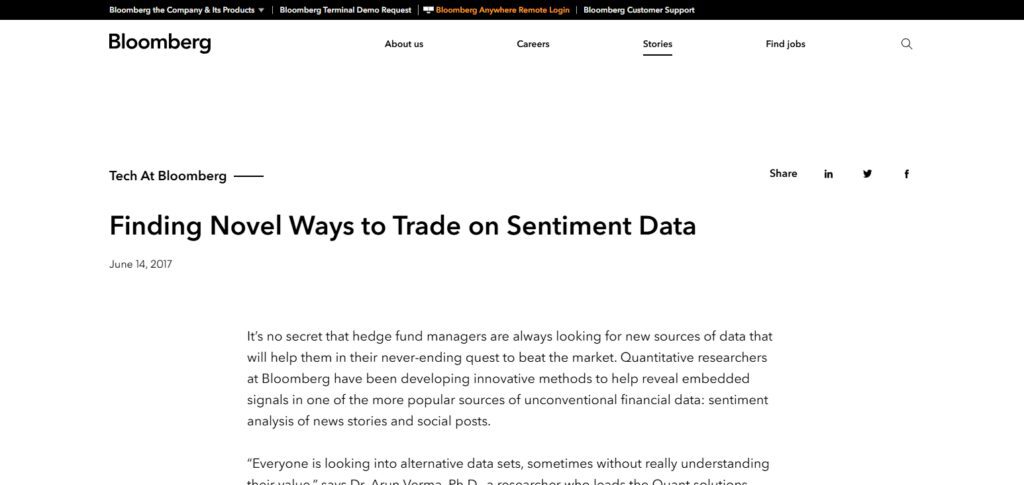 Bloomberg ML Sentiment