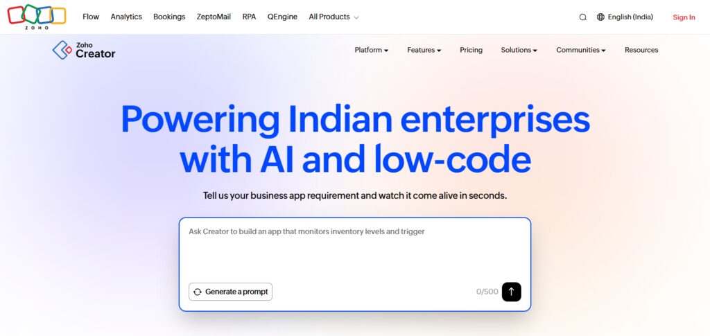 Zoho Creator FinTech