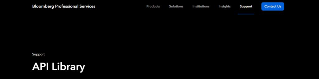 Bloomberg Market Data API