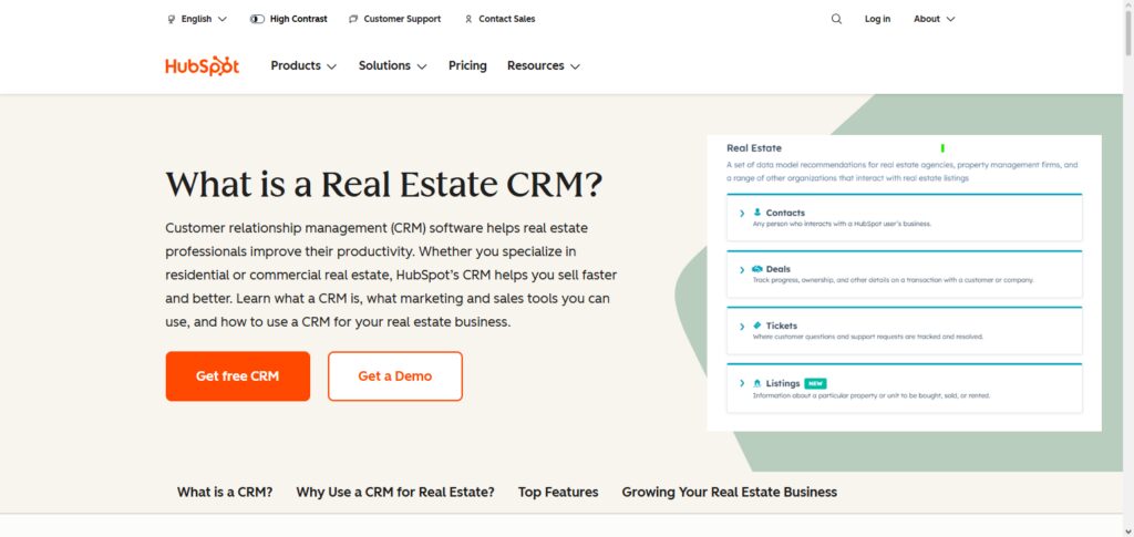 HubSpot Real Estate CRM