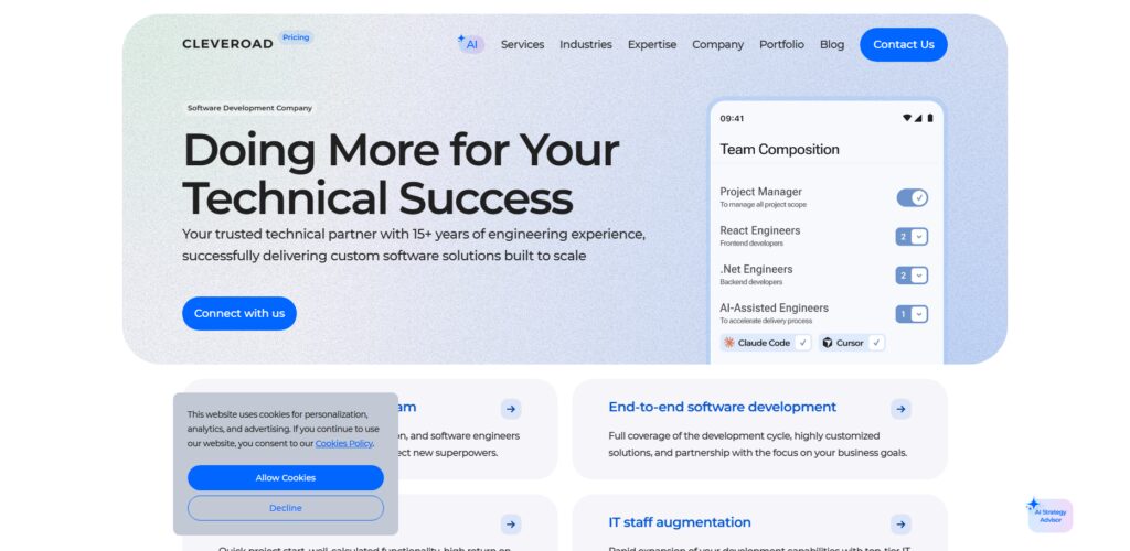 Cleveroad (UK-focused AI delivery)