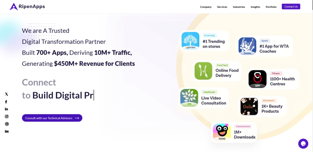 RipenApps (Bengaluru delivery presence)
