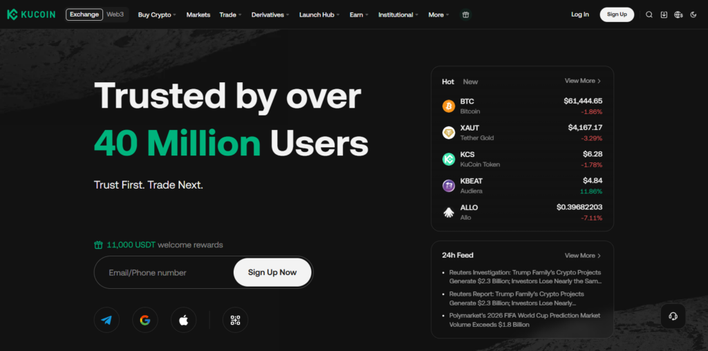 10 Best Autonomous Crypto Brokerages with Risk AI 8 KuCoin
