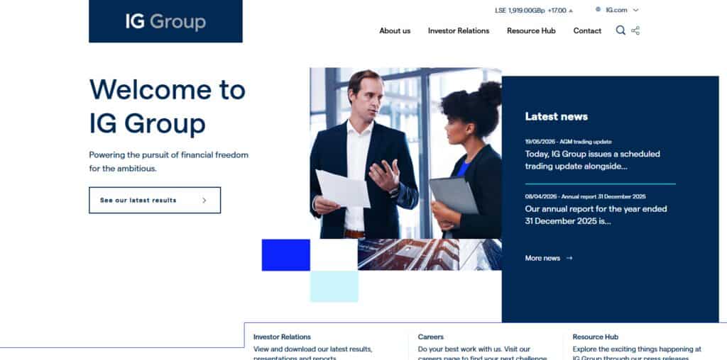 IG Group – Multi-Regulated Forex Broker with SEPA Access