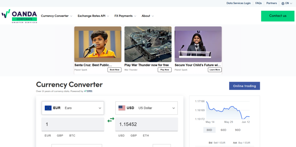 OANDA – Trusted US & Global Forex Broker