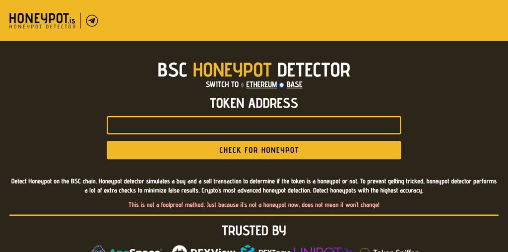 10 Best Meme Coin Scanners for Early Liquidity Pools 9 Honeypot.is