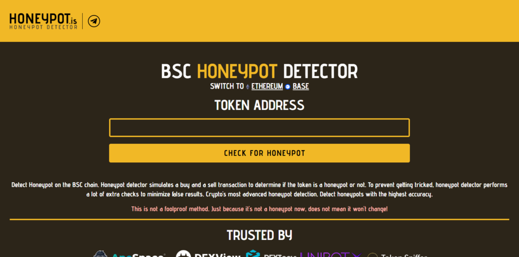 10 Best Meme Coin Scanners for Early Liquidity Pools 9 Honeypot.is